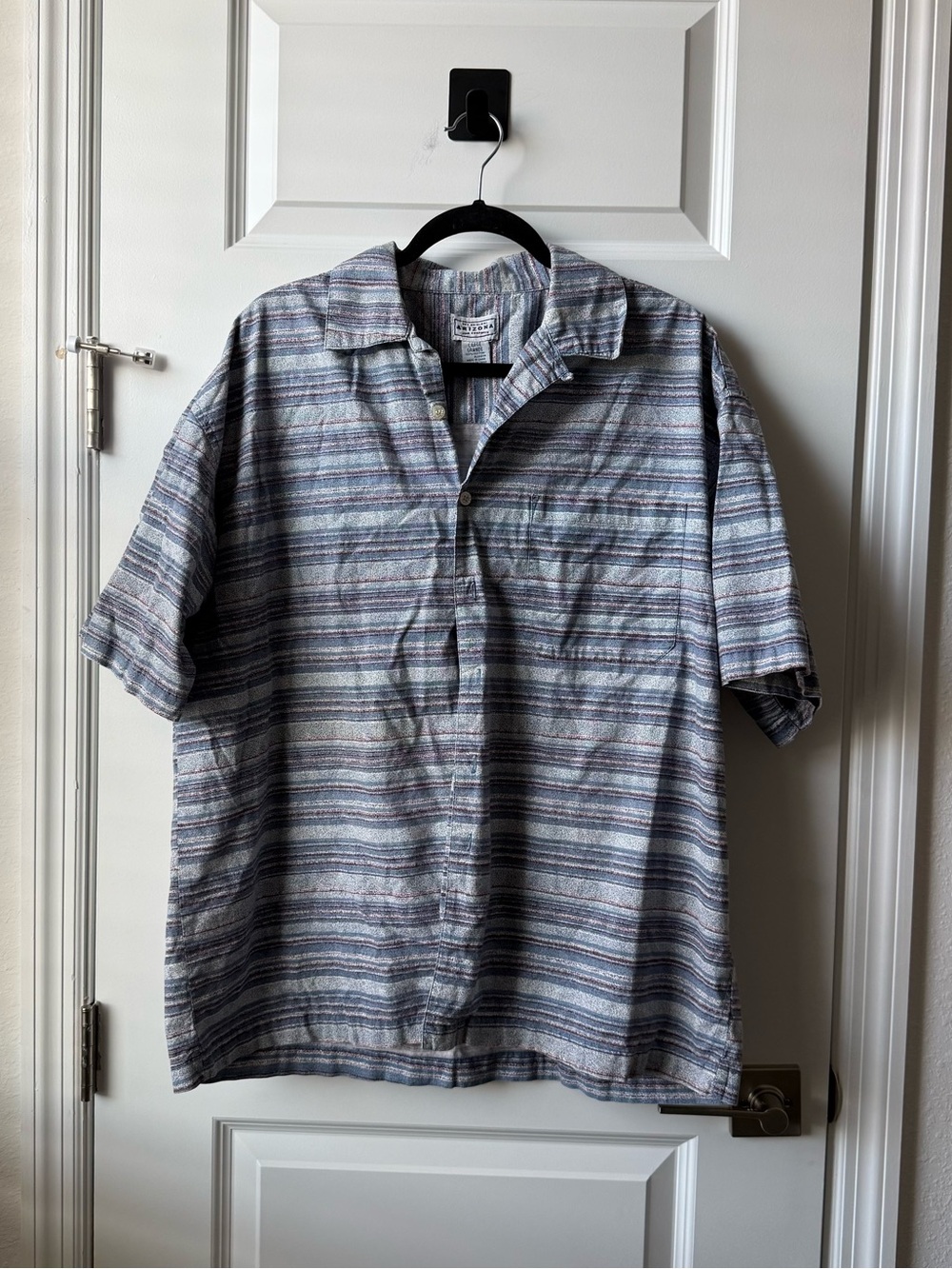 Arizona Jean Co Women’s Striped Button Front Top Size Large